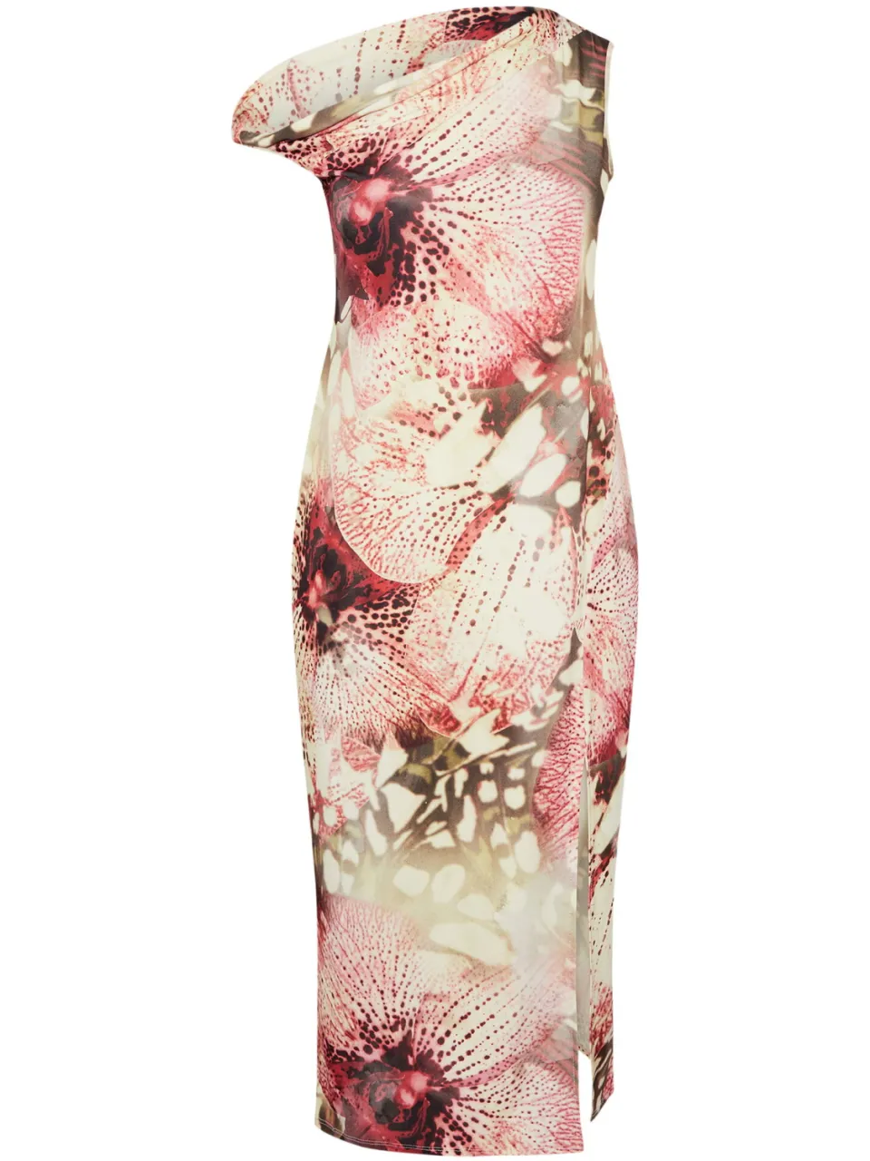 Limited Collection Natural Brown Butterfly Twist Neck Jurk-52, foto 2