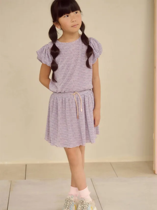 Nono Miron midi jurk lila Blauw/roze