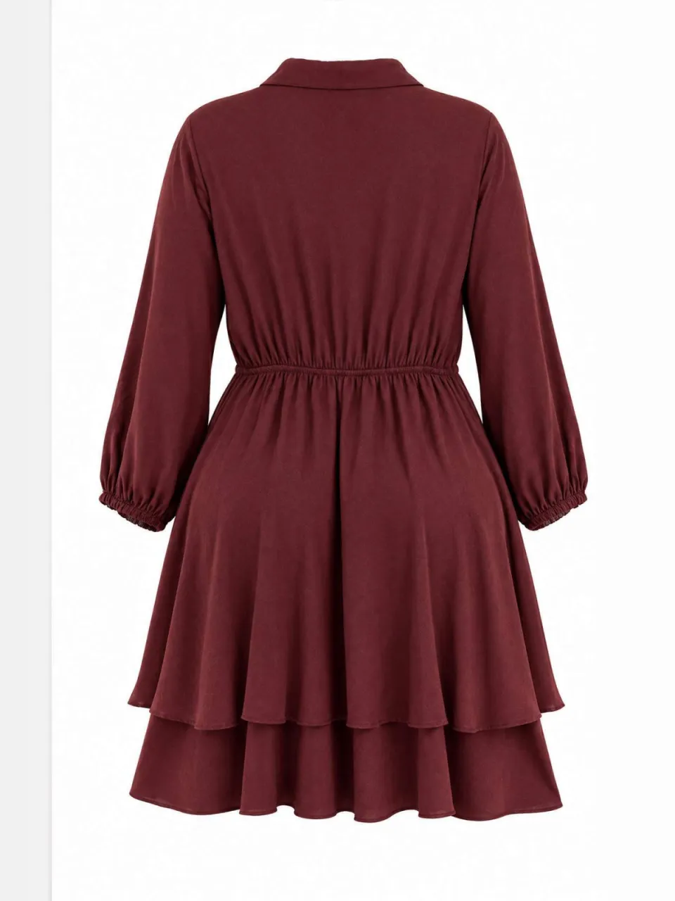 Trendyol Curve Dames Paars Effen Kort / Mini Driekwart mouw Skater Grote maten Jurk, foto 2