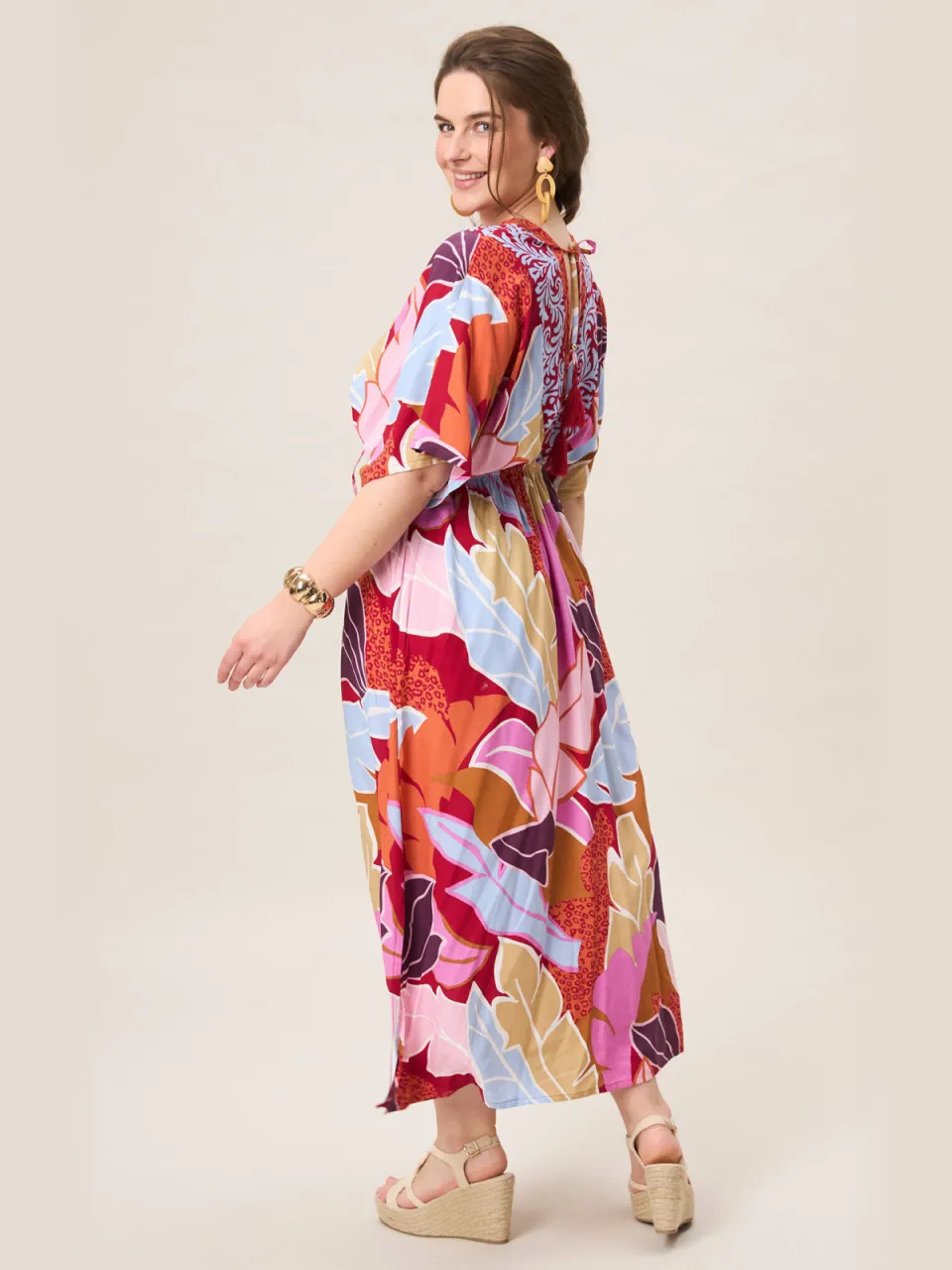 Miss Etam Plus midi jurk multi multi kleur, foto 5