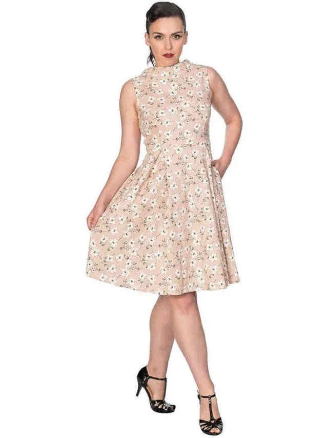 Dancing Days FRESH BLOOM PRINT Flare jurk - S - Roze