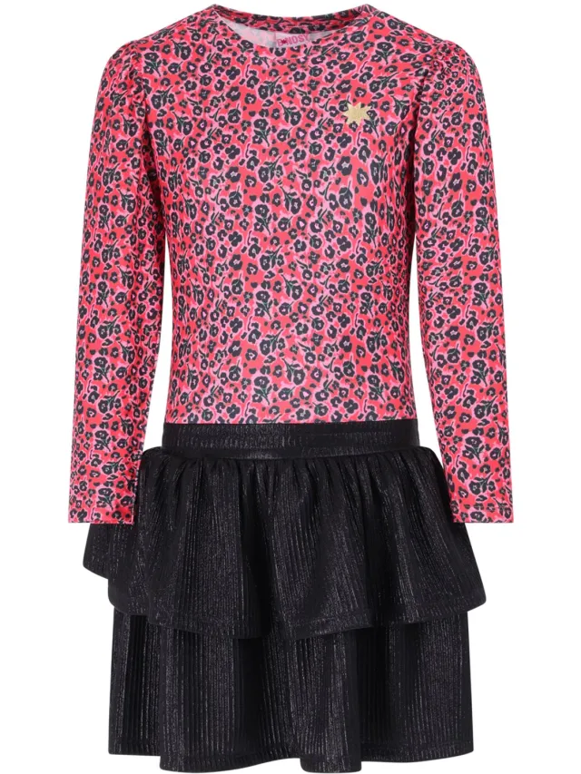 B.Nosy Y609-5868 Jurk meisjes rood-152 Flower Style Ao