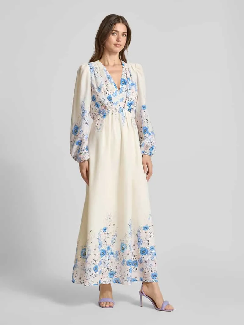 NEO NOIR maxi-jurk met V-hals model 'SILFI' wit, foto 4