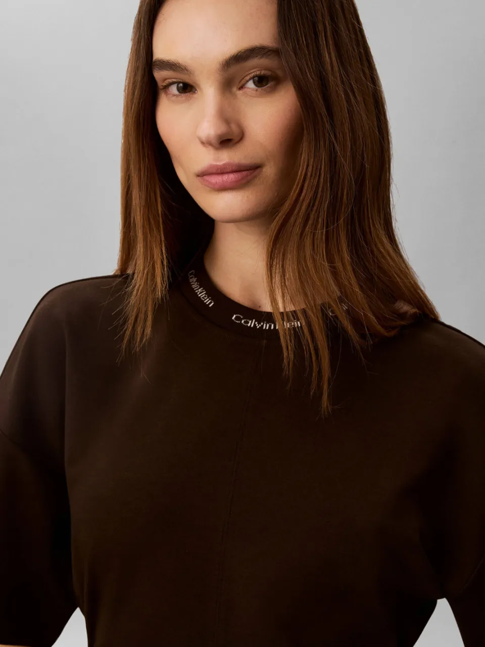 Calvin Klein JEANS mini jurk - donkerbruin, foto 4