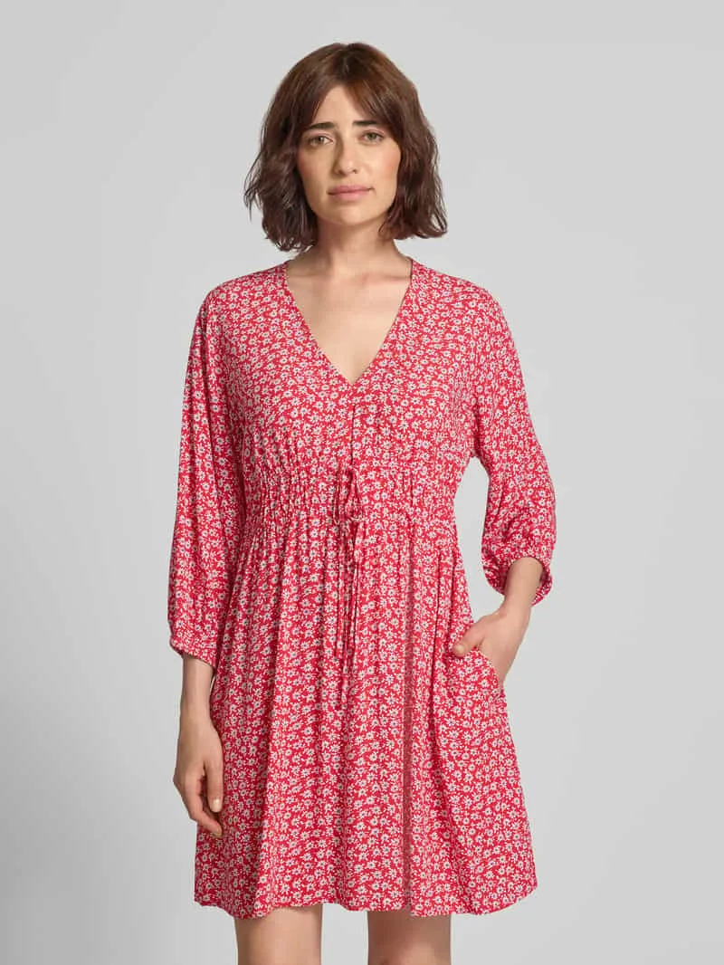 Gap mini-jurk van pure viscose met een florale all-over print Rood