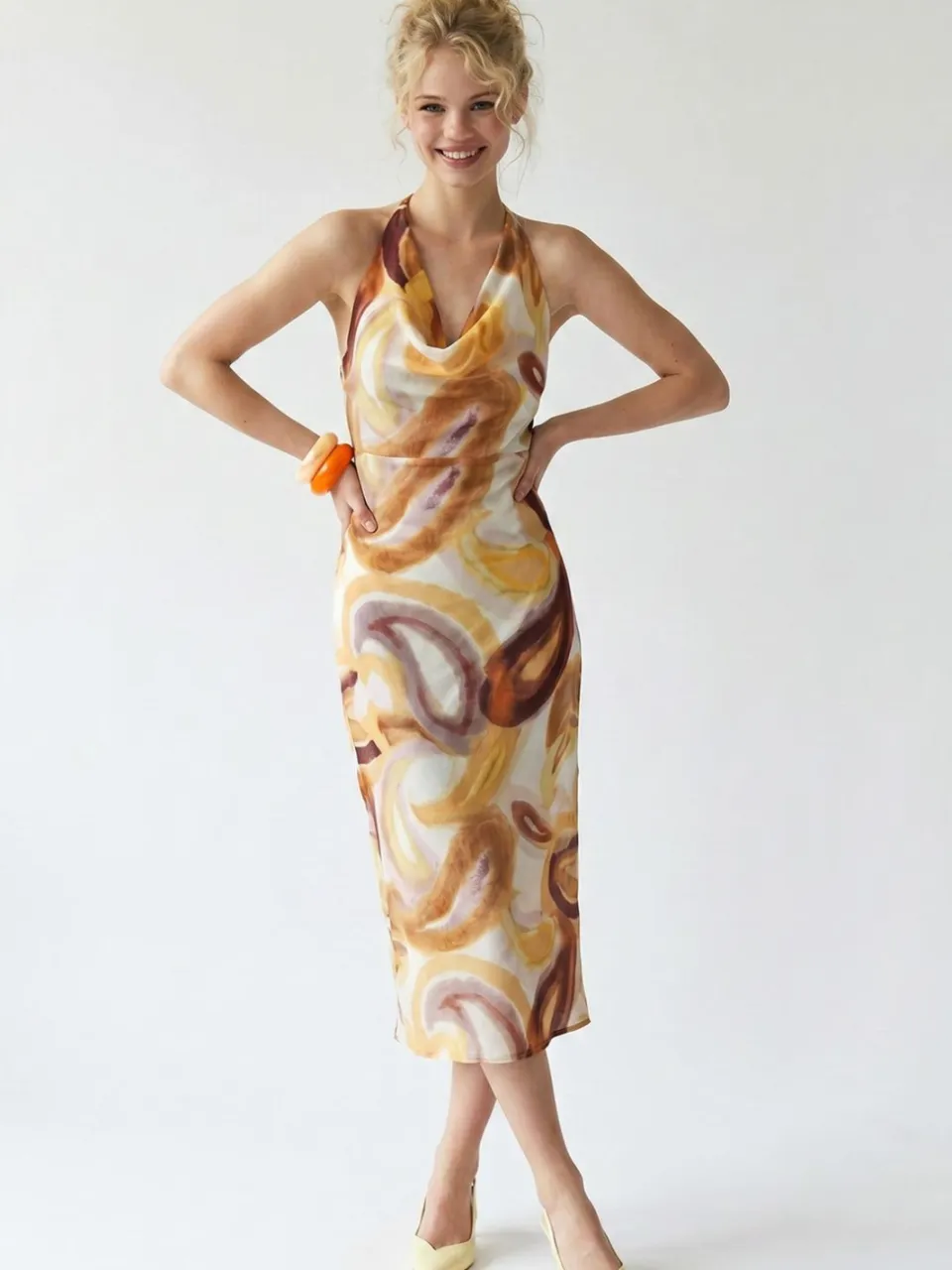 Mixray Abstract Chiffon Midi-jurk veelkleurig, foto 2