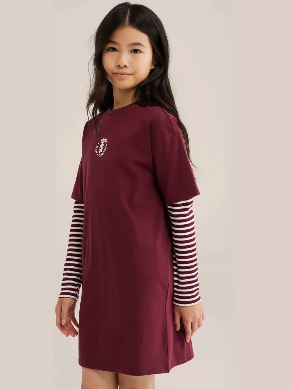 WE Fashion T-shirtjurk donkerrood, foto 4