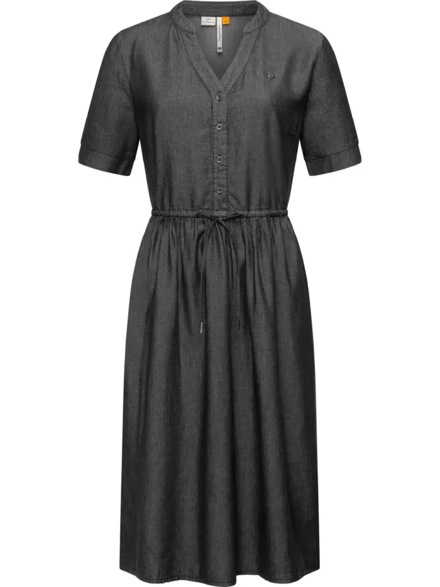 Ragwear Dames overhemd-jurk Casarea Denim Black