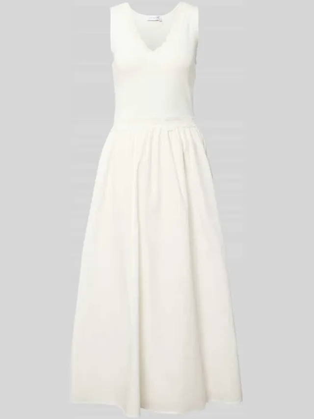 OH APRIL midi-jurk met kant model 'Nami' wit, foto 2