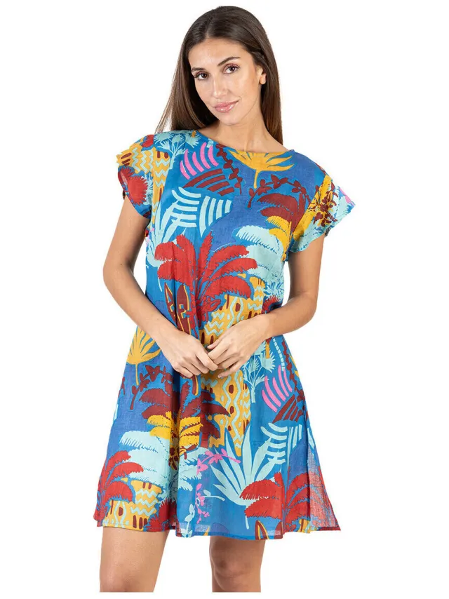 Isla Bonita By Sigris Korte Jurk Isla Bonita By Sigris Korte Jurk Blauw