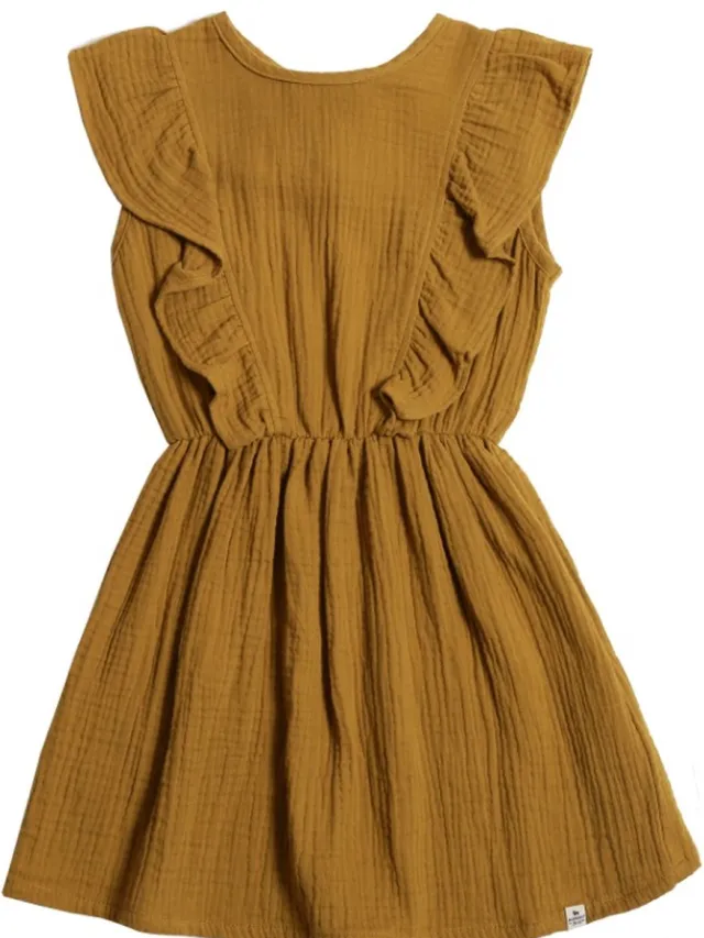 Alwero Jurk Ruffles Olijf 128-134