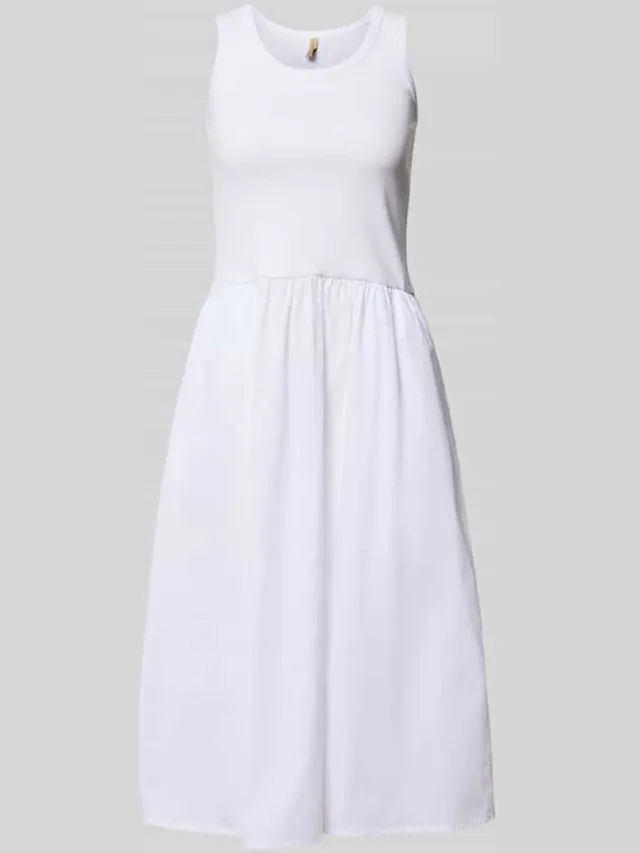 Soyaconcept Knielange jurk in 2-in-1-look wit, foto 2