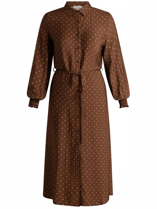 Yest Curve jurk YCtamara Mocca Brown/Off White