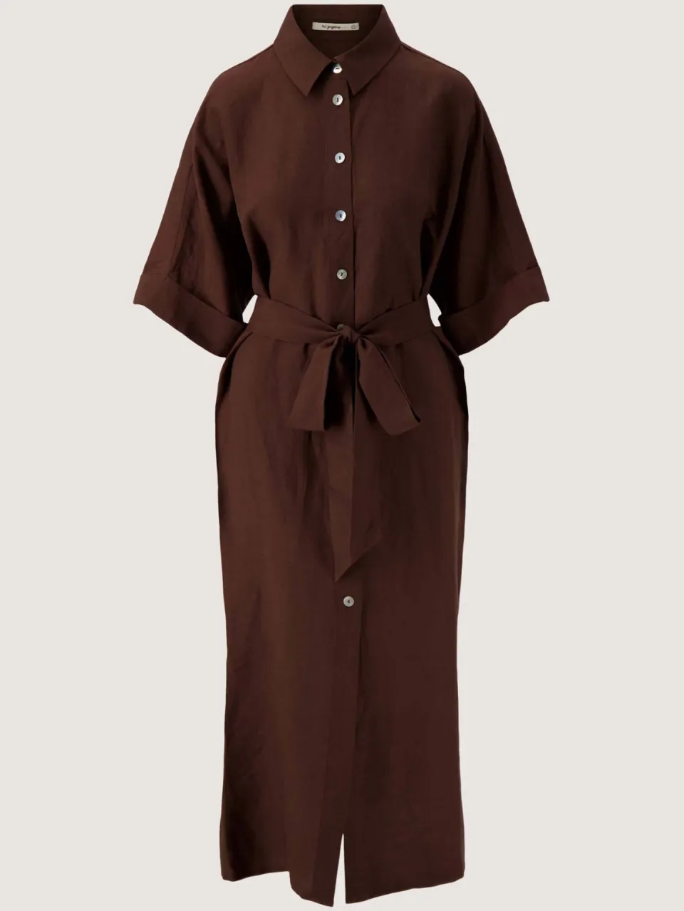 Zusss linnen blousejurk bruin, foto 2