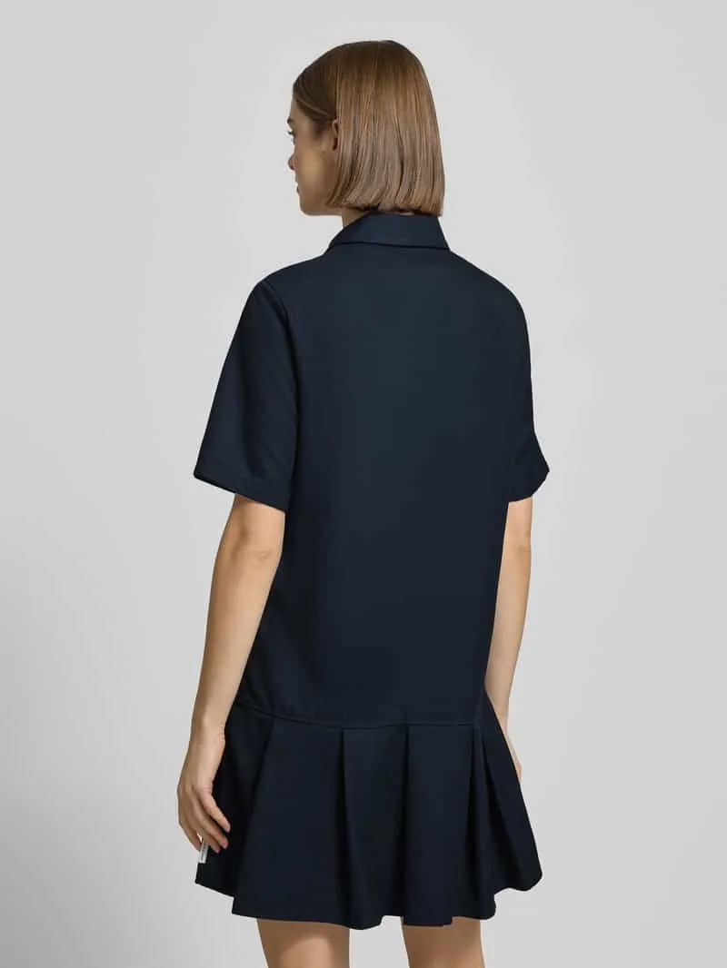 Marc O'Polo Nauwsluitende polojurk Met viscose marineblauw, foto 3