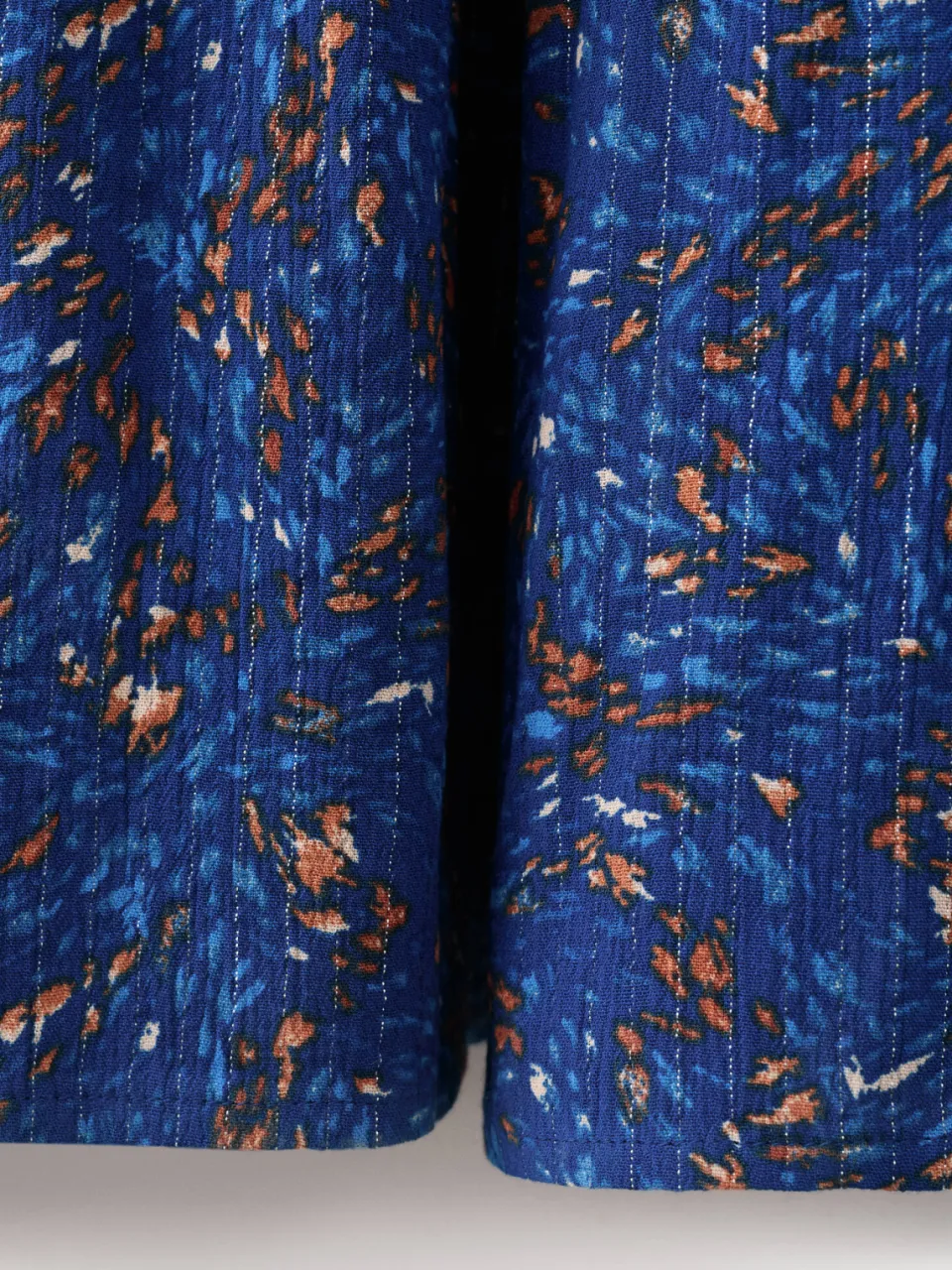 Mango maxi jurk met print en smockwerk marineblauw, foto 8