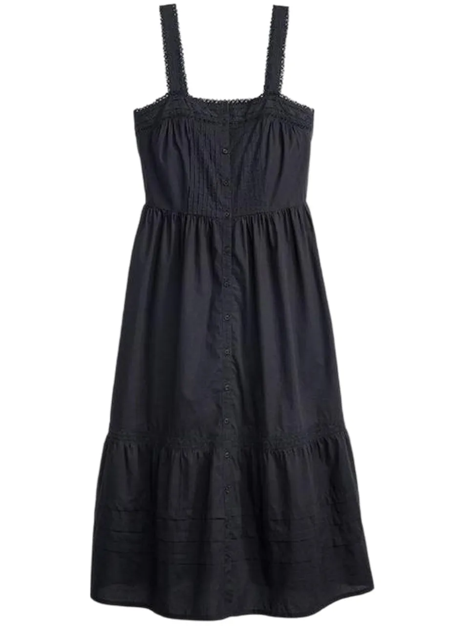 Levi's Levis Midi-jurk zonder mouwen met vierkante halslijn voor dames (Kaviaar) zwart/donkergrijs, foto 2