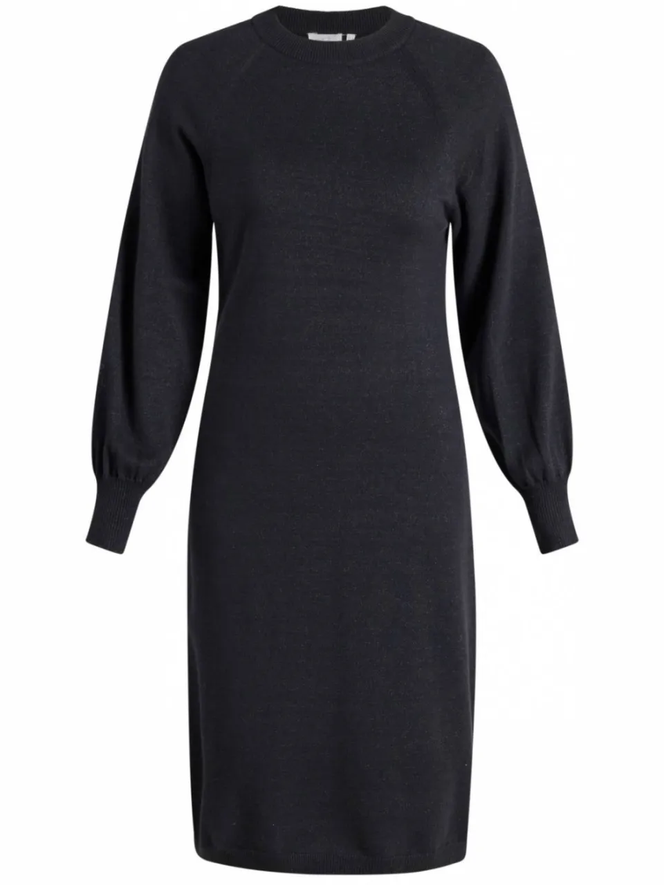 Yest Curve Plus Size gebreide midi jurk met glitters - zwart, foto 2