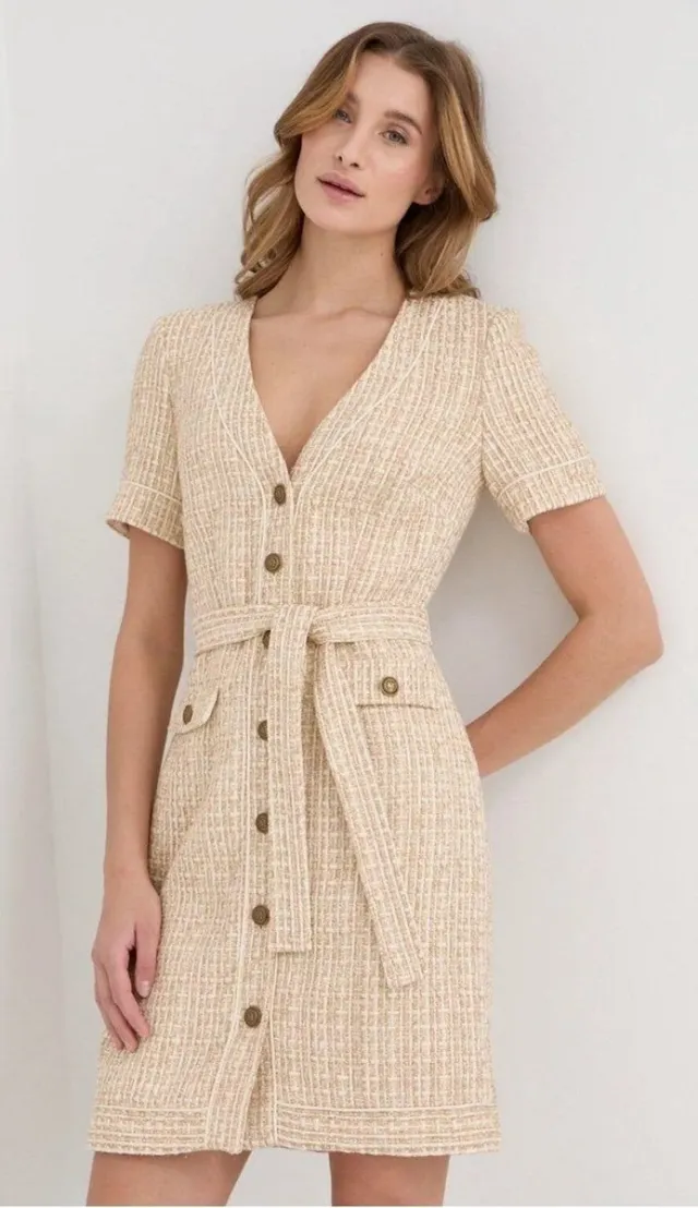 Guess Marciano by Guess Spencer dames beige jurk