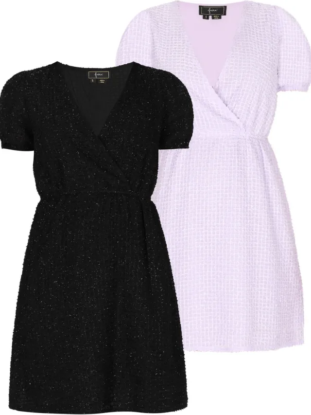 Mo dress 2-Pack Black & Violet