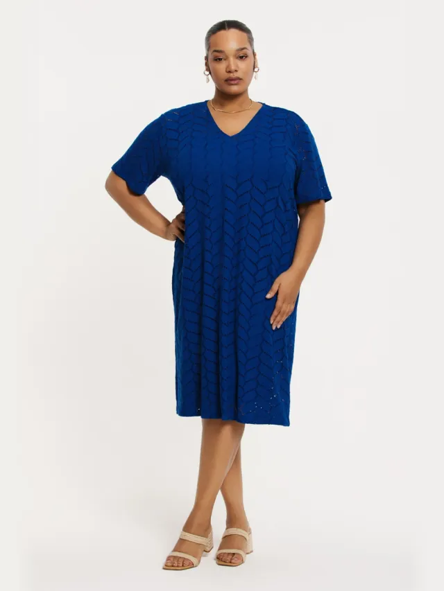 Yoek Jurk met korte mouwen MARE | Blauw