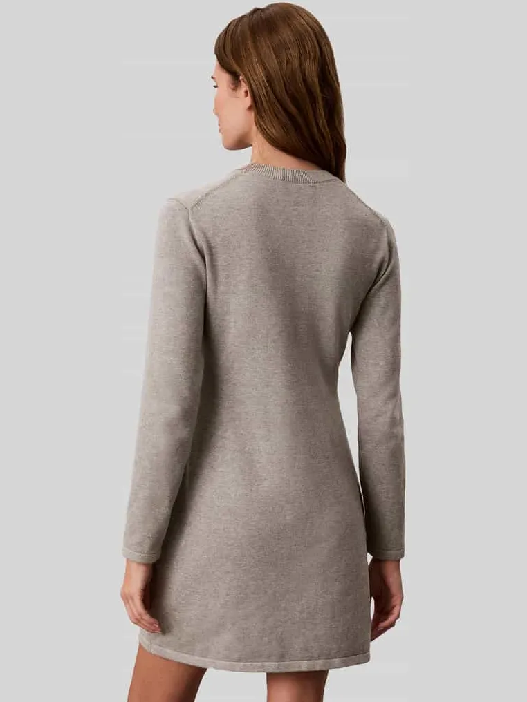 Calvin Klein Slim fit vrijetijdsjurk van puur katoen middengrijs gemêleerd, foto 5