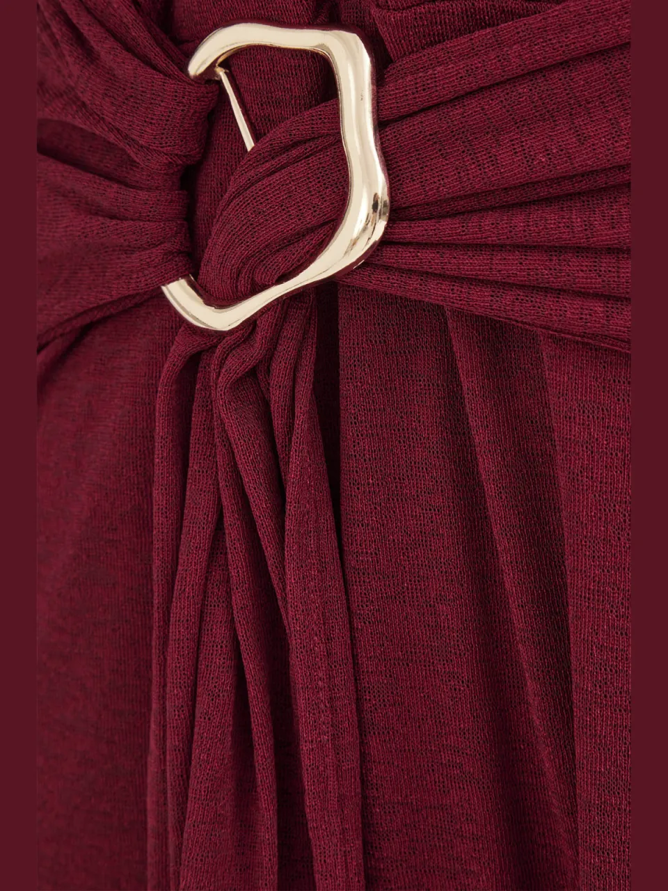 WE Fashion Curve korte jurk Plus Size - donkerrood, foto 5