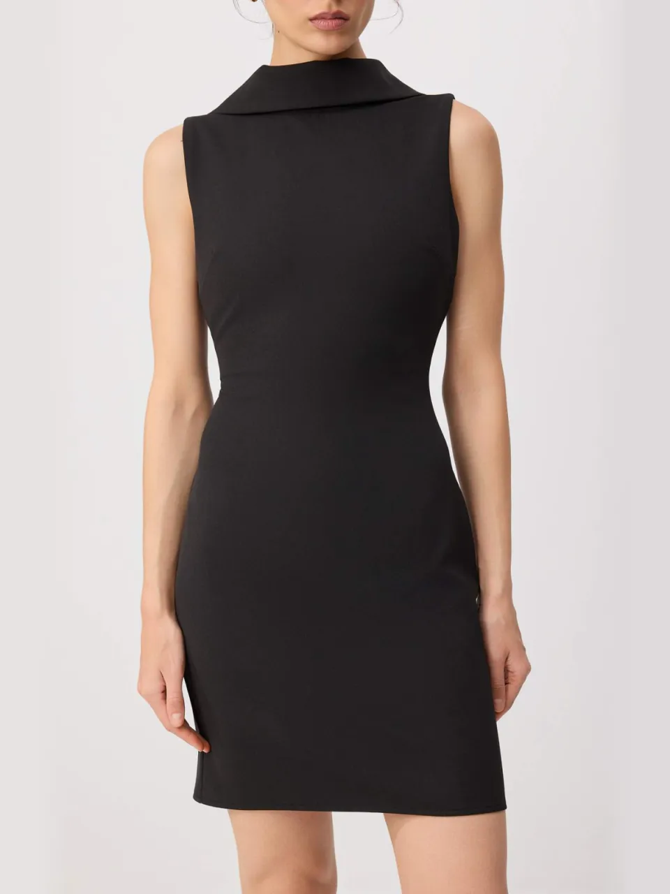 Trendyol TRENDYOLMİLLA Dames Zwart Effen Kort / Mini Mouwloos Bodycon Jurken, foto 2