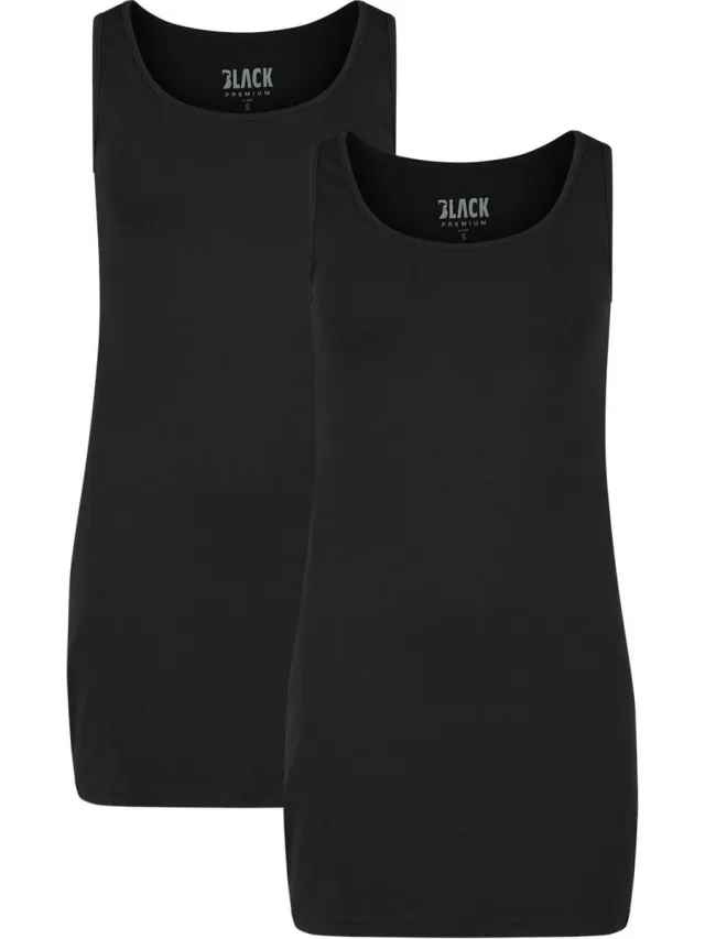 Black Premium by EMP Dubbelpak tops in zwart - Dames