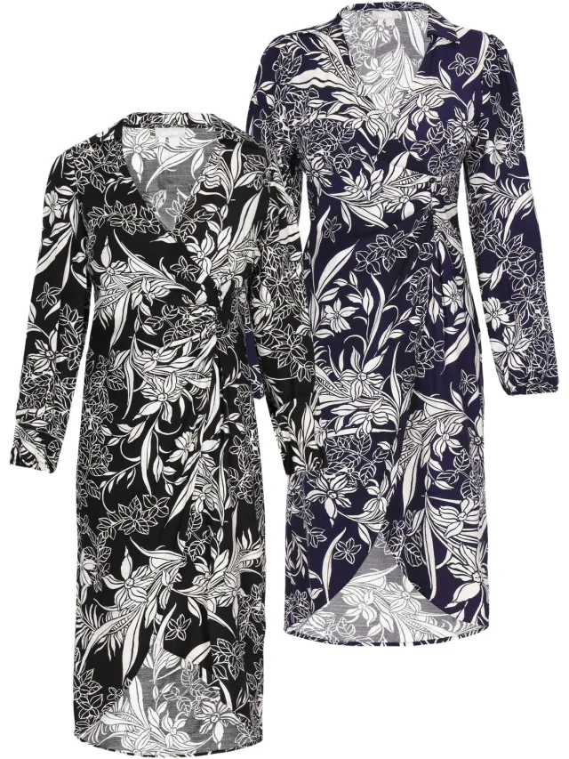 Mo Dress 2-Pack Black Offwhite & Navy Offwhite