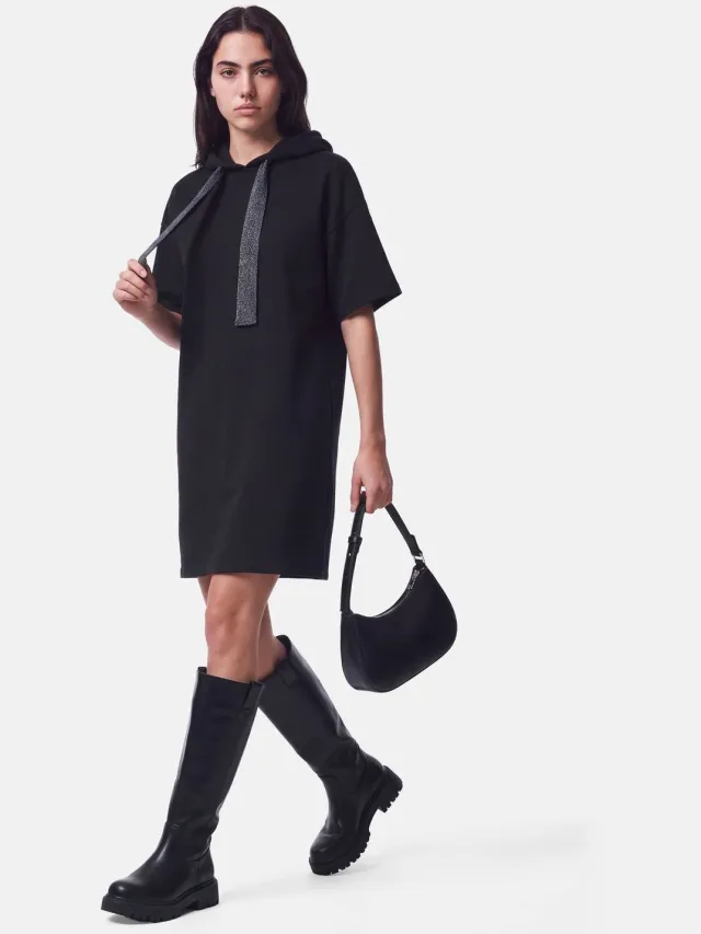 Pieces sweatjurk met capuchon PCCHILLI zwart