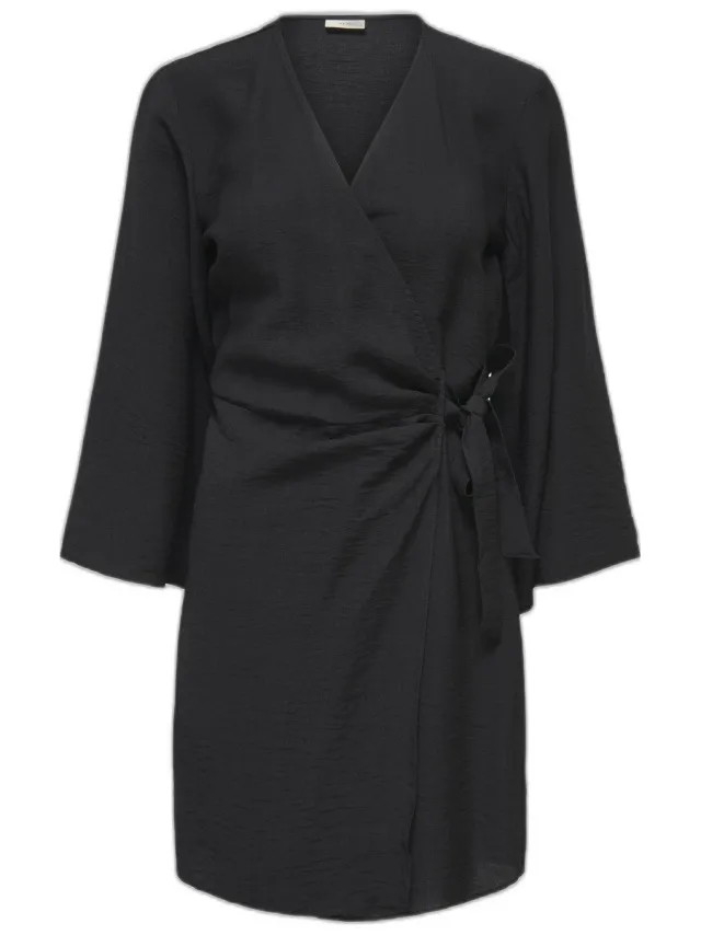 Jacqueline De Yong Pepper 7/8 Wrap Dress zwart