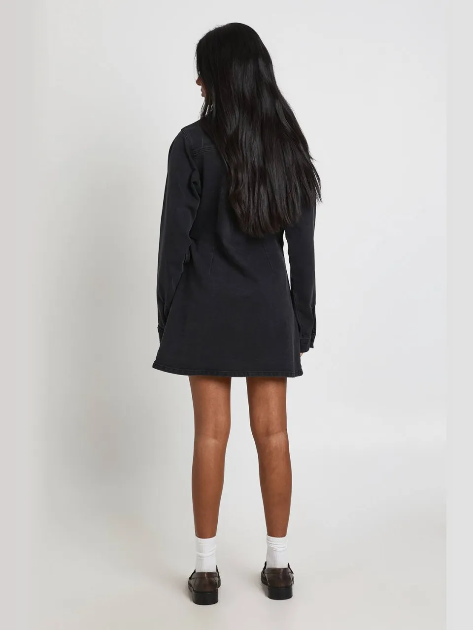 boohoo Dames Denim Wikkel Jurk, foto 2