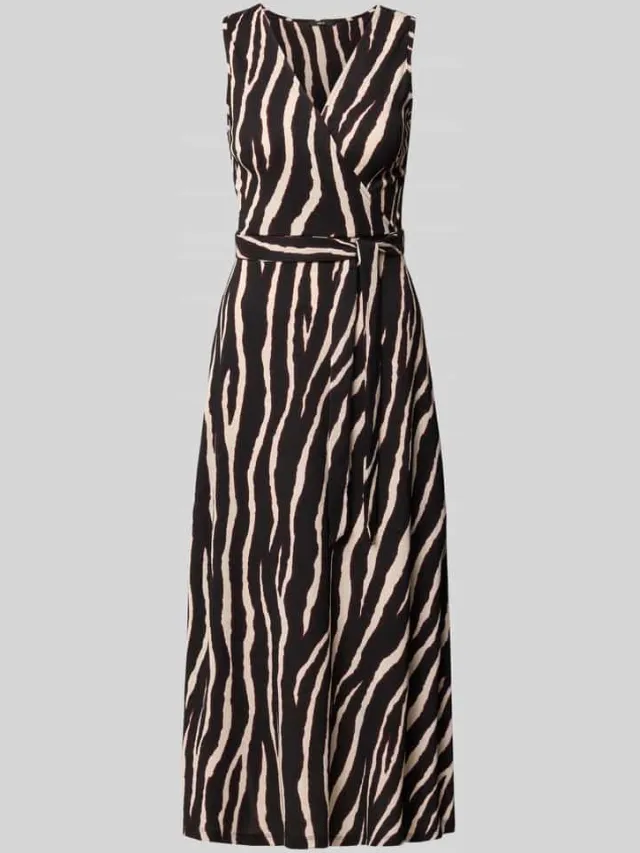 Zero midi-jurk met all-over dierenprint zwart, foto 2