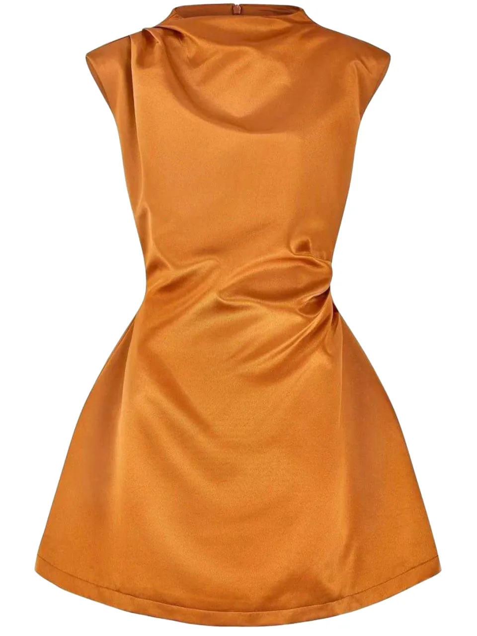 Odd Muse Dames: De ultieme satijnen mini-jurk (Brons), foto 2
