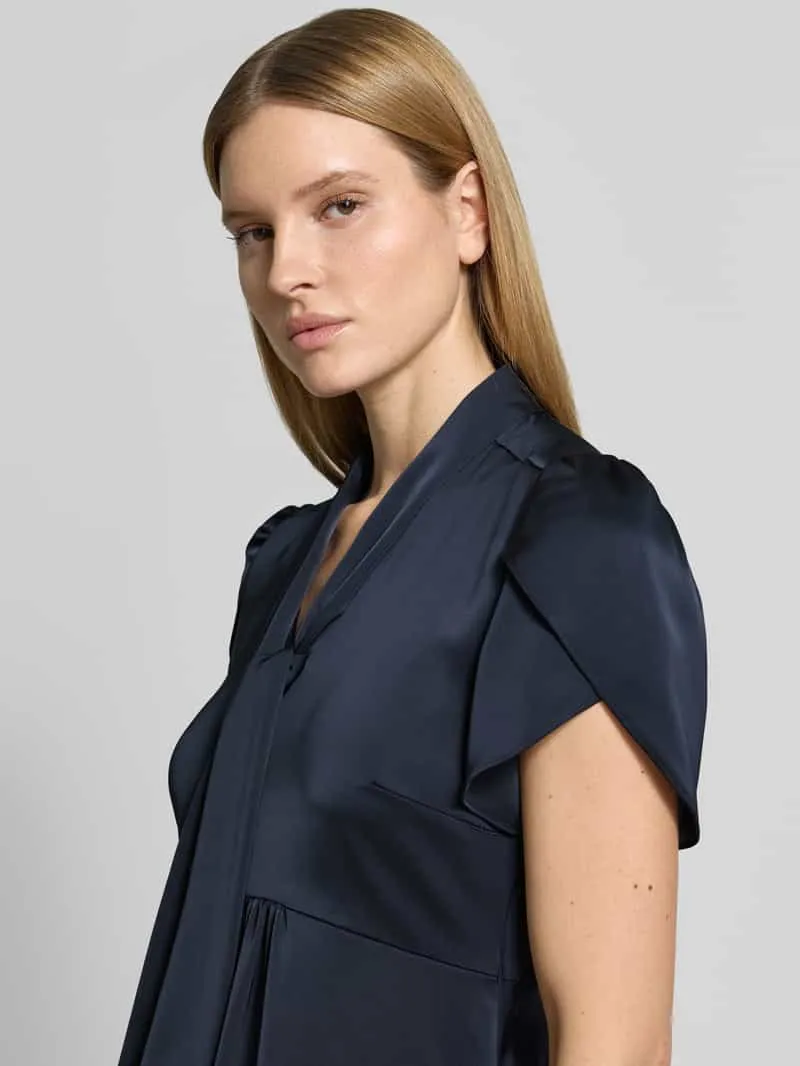 Christian Berg Woman Selection Midi-jurk met V-hals en Strik marineblauw, foto 3