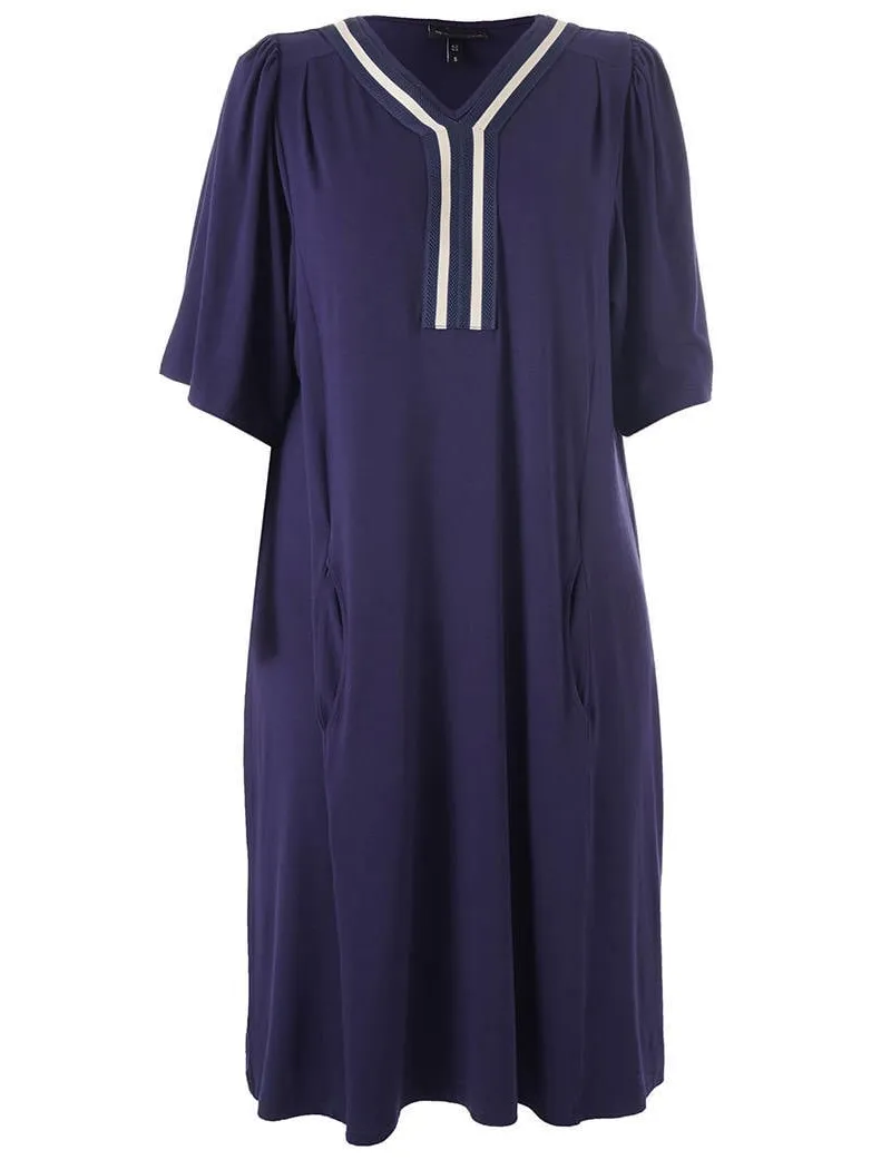 STUDIO midi jurk Plus Size - donkerblauw, foto 2