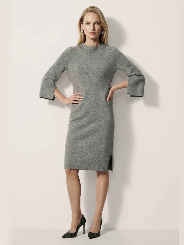 MADELEINE Tricot Jurk Tricot jurk grafiet / gemêleerd