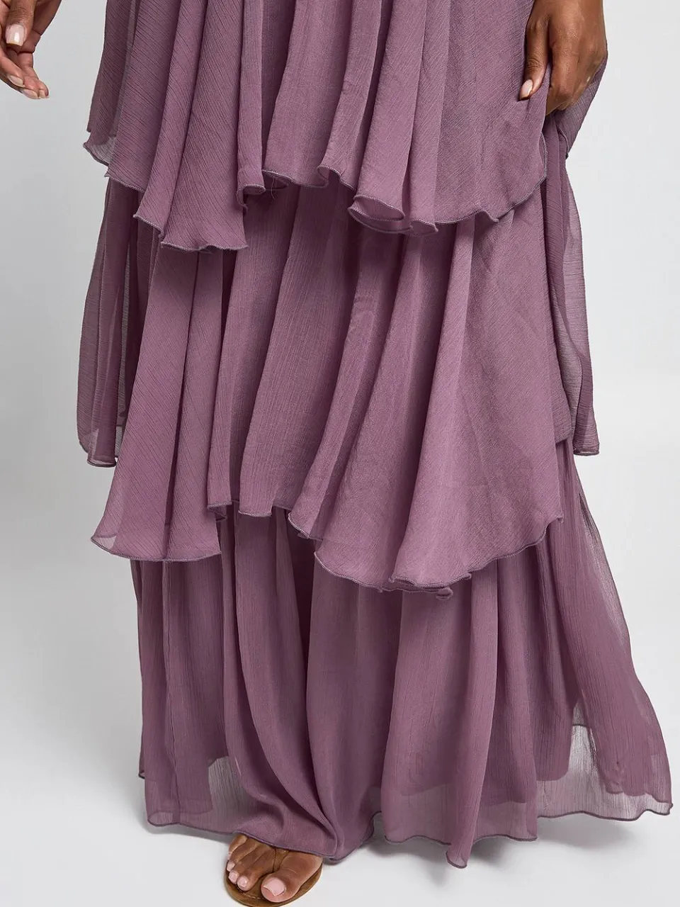 boohoo Dames Plus Ruches V-hals Maxi Jurk roos, foto 4