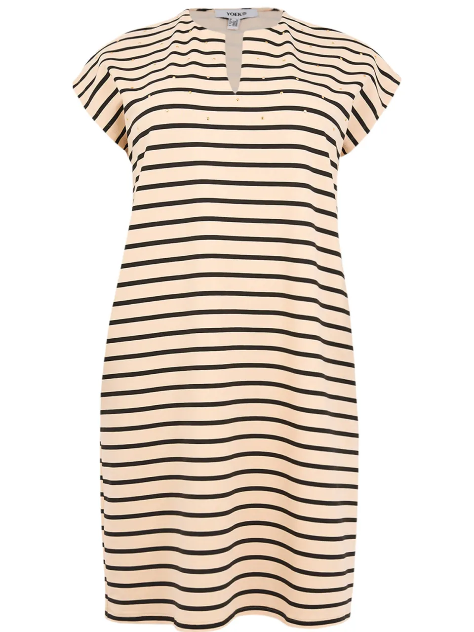 Yoek jurk gestreept beige, foto 2