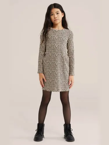 WE Fashion midi jurk beige, foto 3