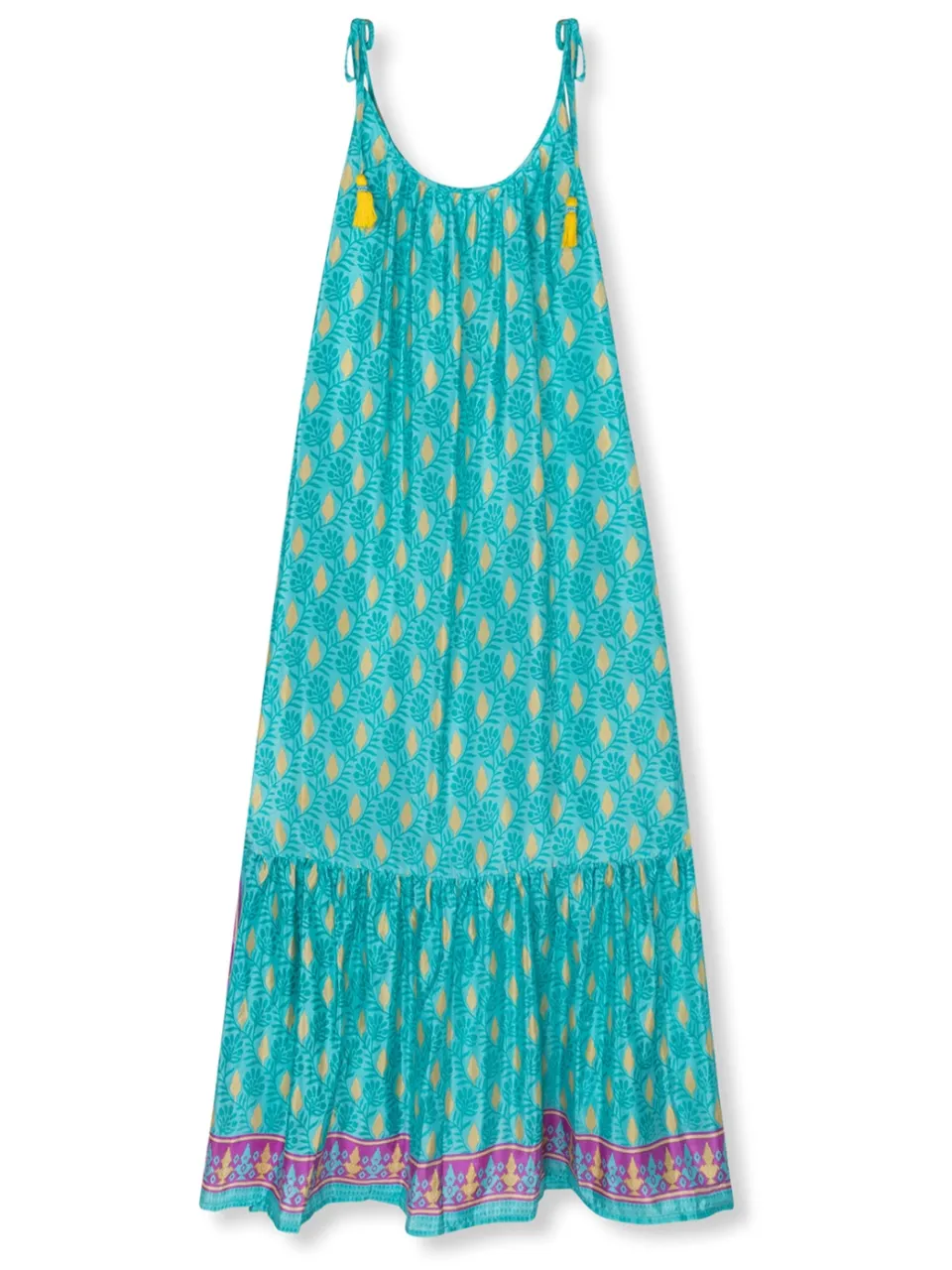 el.résidu dames vegan Midi Jurk Myra Blauwgroen