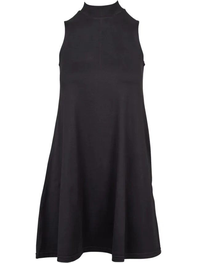 Urban Classics Dames/Dames A-lijn Schildpadhals Casual Jurk (Zwart)