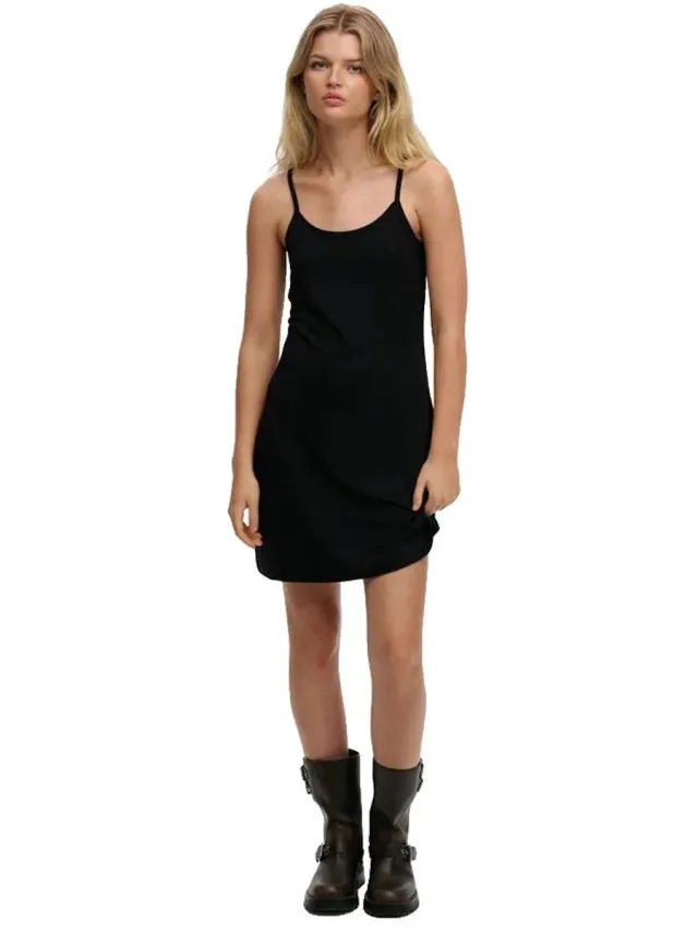 Superdry MINI JERSEY CAMI DRESS Black