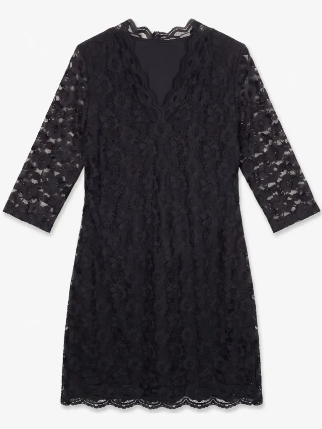 Vero Moda Curve Kanten jurk VMDEA Korte jurk Black 1
