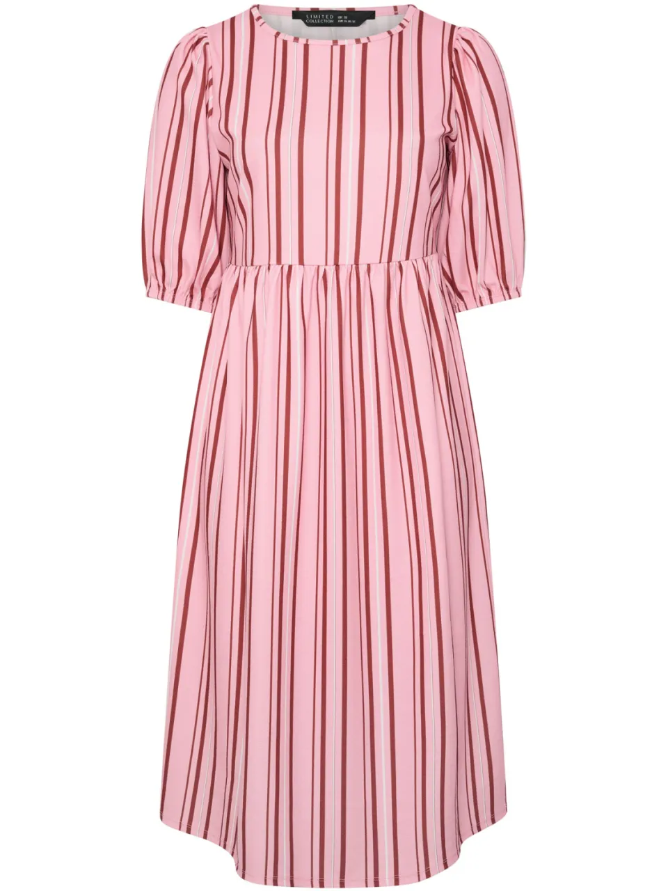 Limited Collection Roze Gestreepte Jurk Met Peplum, foto 2