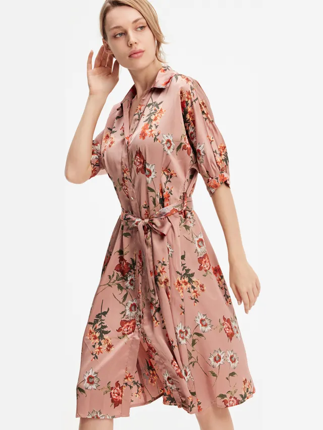 Smart & Joy Shirtjurk met bloemenprint Roze