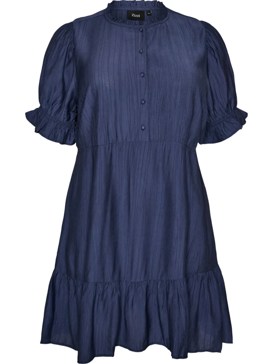 Zizzi viscose zomerblousejurk Plus Size - donkerblauw, foto 2