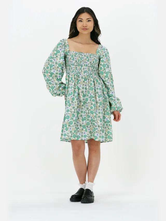 ENVII Dames Jurken Enlori Ls Dress Aop 6731 - Groen