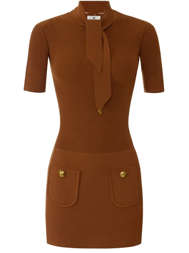 Elisabetta Franchi Korte Jurk Elisabetta Franchi am04s66e2-fk3 Bruin